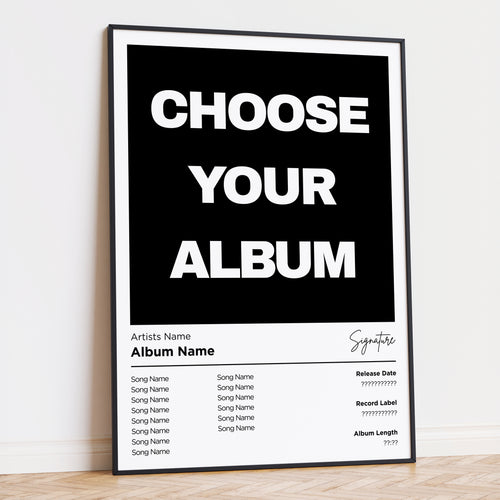 WHITE - Custom Album Poster