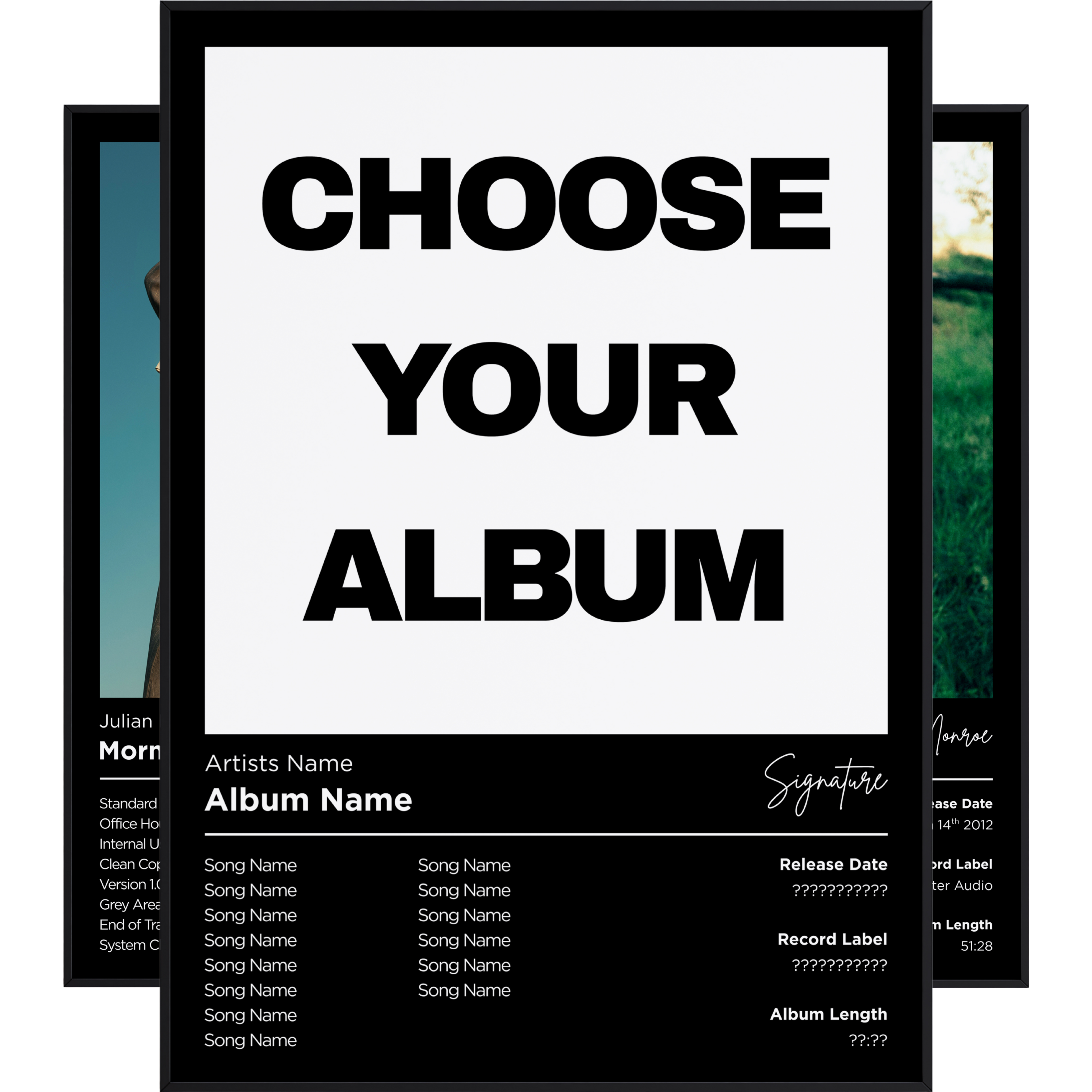 BLACK - Custom Album Poster