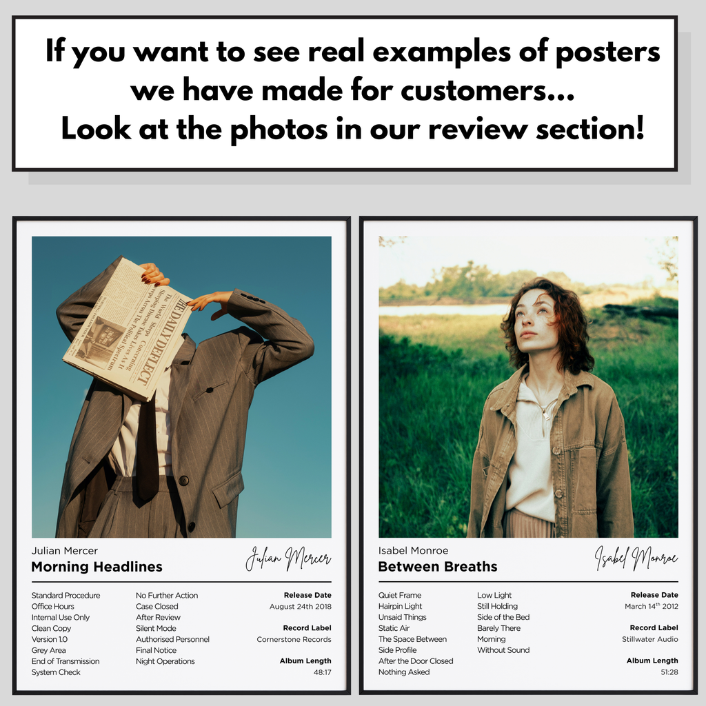 WHITE - Custom Album Poster