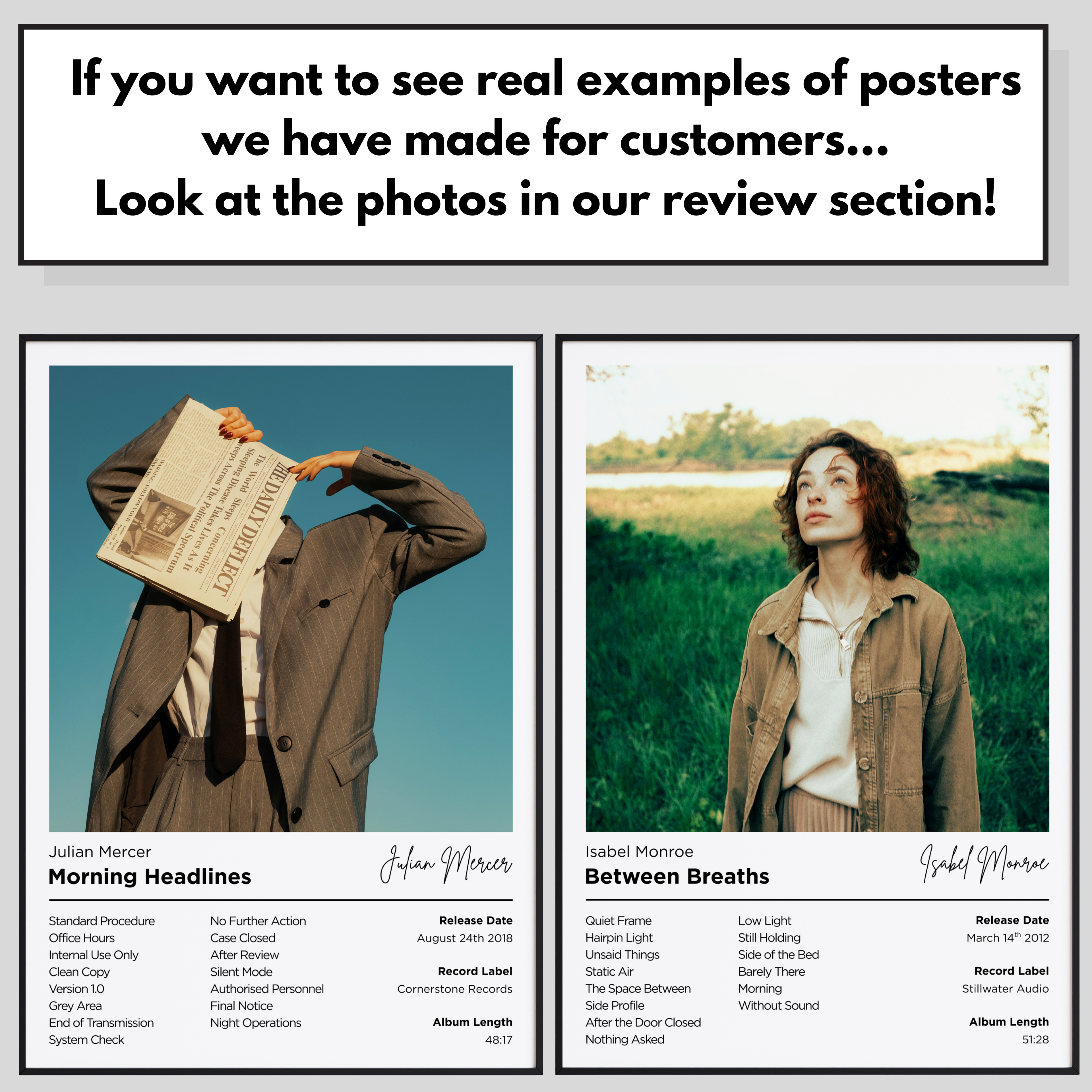 WHITE - Custom Album Poster