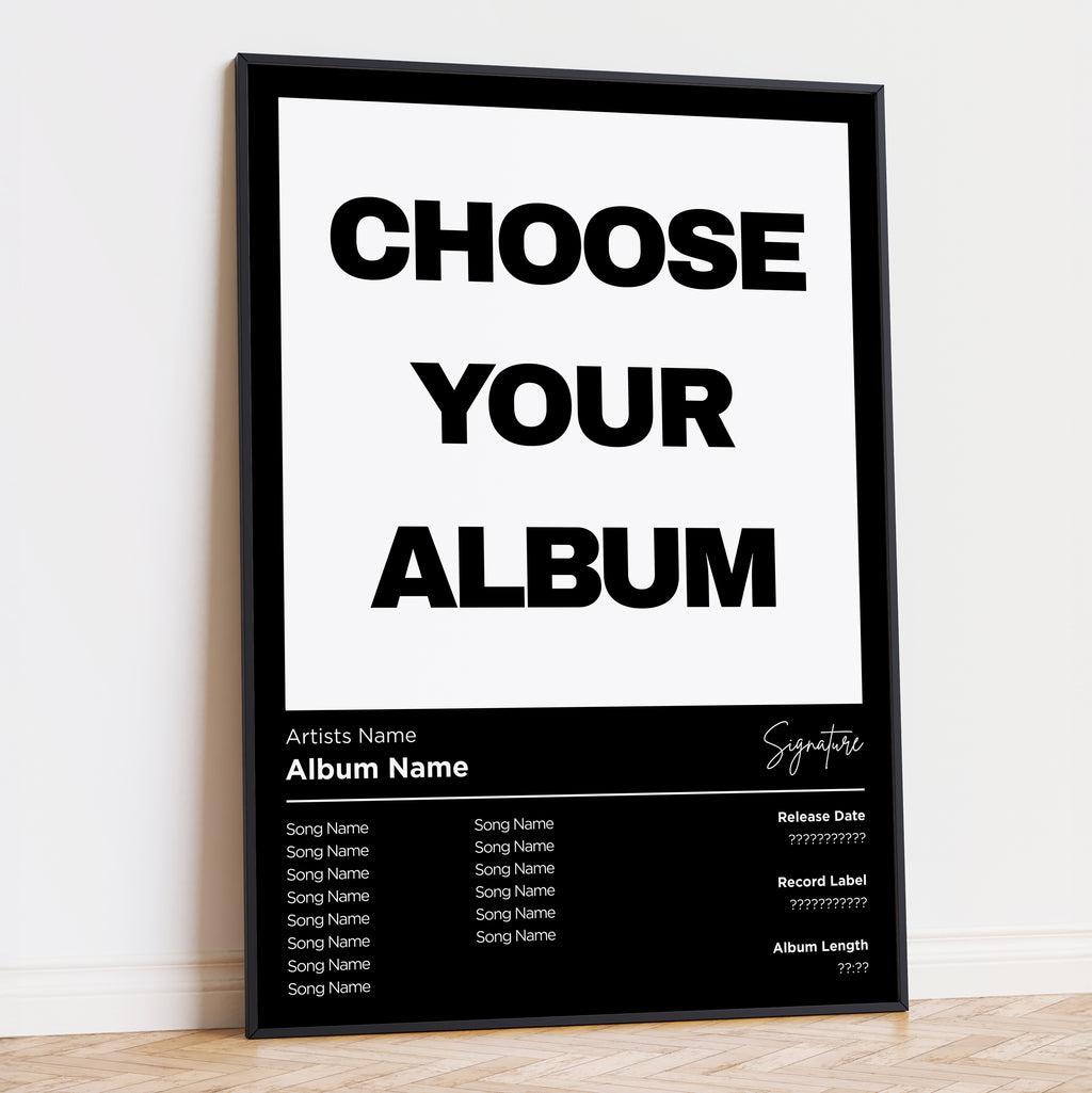 BLACK - Custom Album Poster
